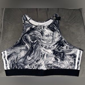 BNWT Adidas Black & White Marbled Sports Bra LDD
